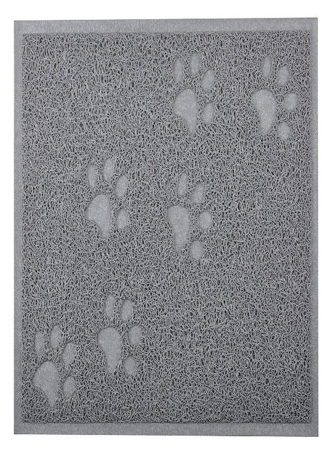 سجادة التقاط فضلات صندوق فضلات القطط، مقاس 16 × 12 بوصة، متوفرة بأربعة ألوان (رمادي)